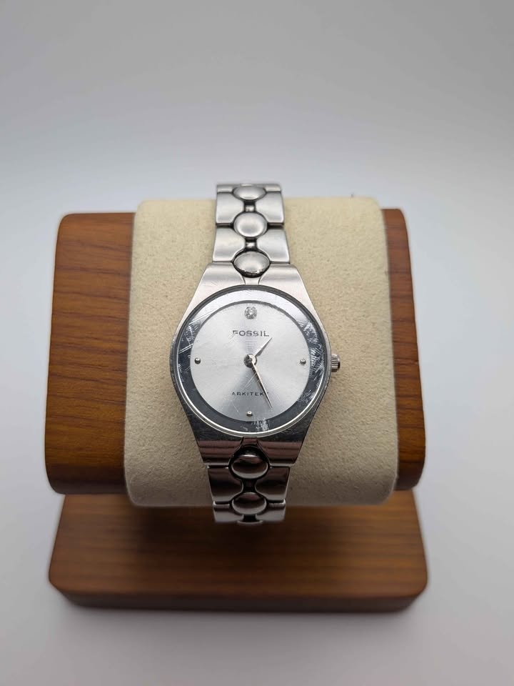 Fossil Quartz Watch Arkitekt Women ES-2854 All Silver WR Stainle - photo 2
