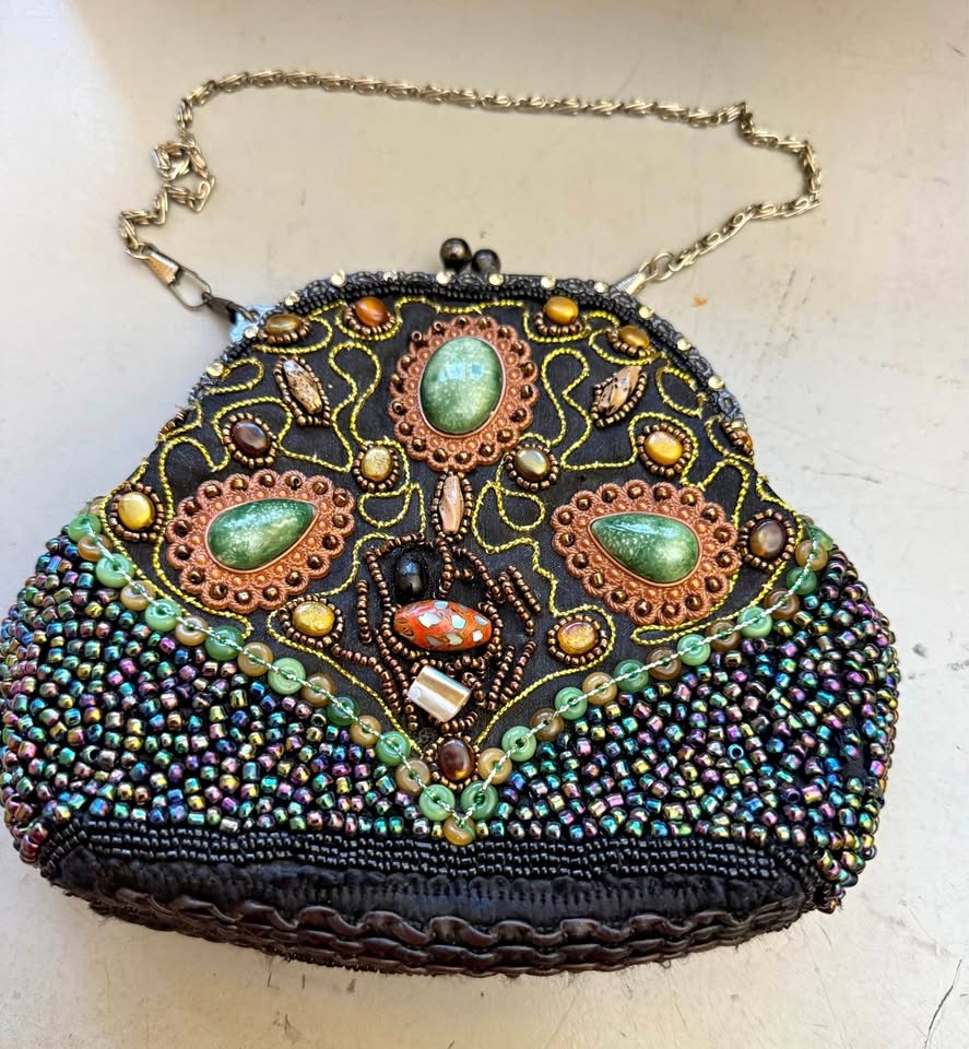 Vintage Beaded Evening Clutch Purse