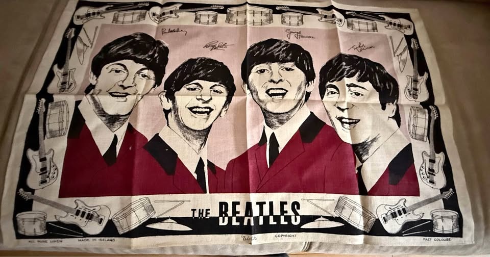 BEATLES Original Irish Linen Wall Hanging