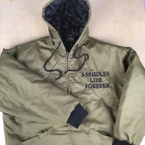 Linda Finegold | A$$holes Live Forever Bomber Jacket | Olive Arm - photo 2