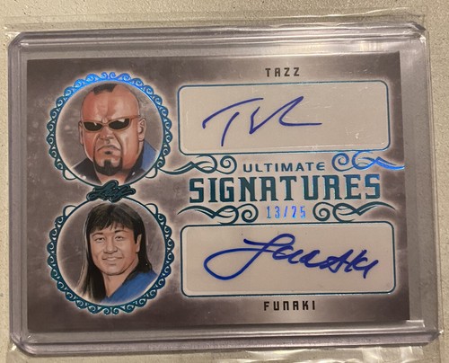 Tazz / Funaki Dual Signed 2020 Leaf Ultimate Wrestling Auto auto