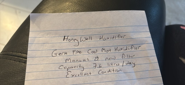 Honeywell Humidifier