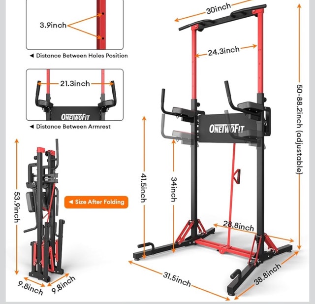 ONETWOFIT Power Tower Pull up Bar Station - photo 2