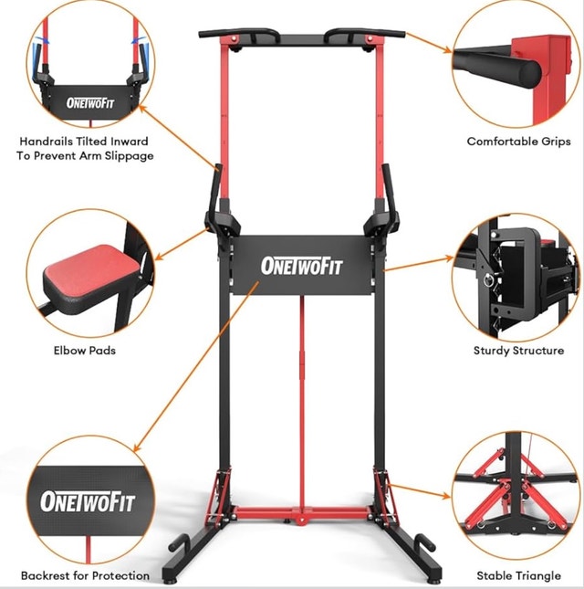 ONETWOFIT Power Tower Pull up Bar Station - photo 3