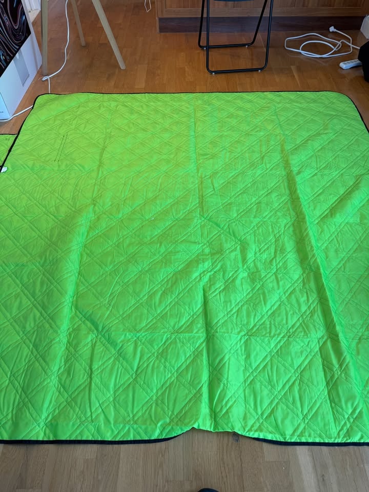 ZAZE Oversized Picnic Blanket Green & White Gingham - photo 2
