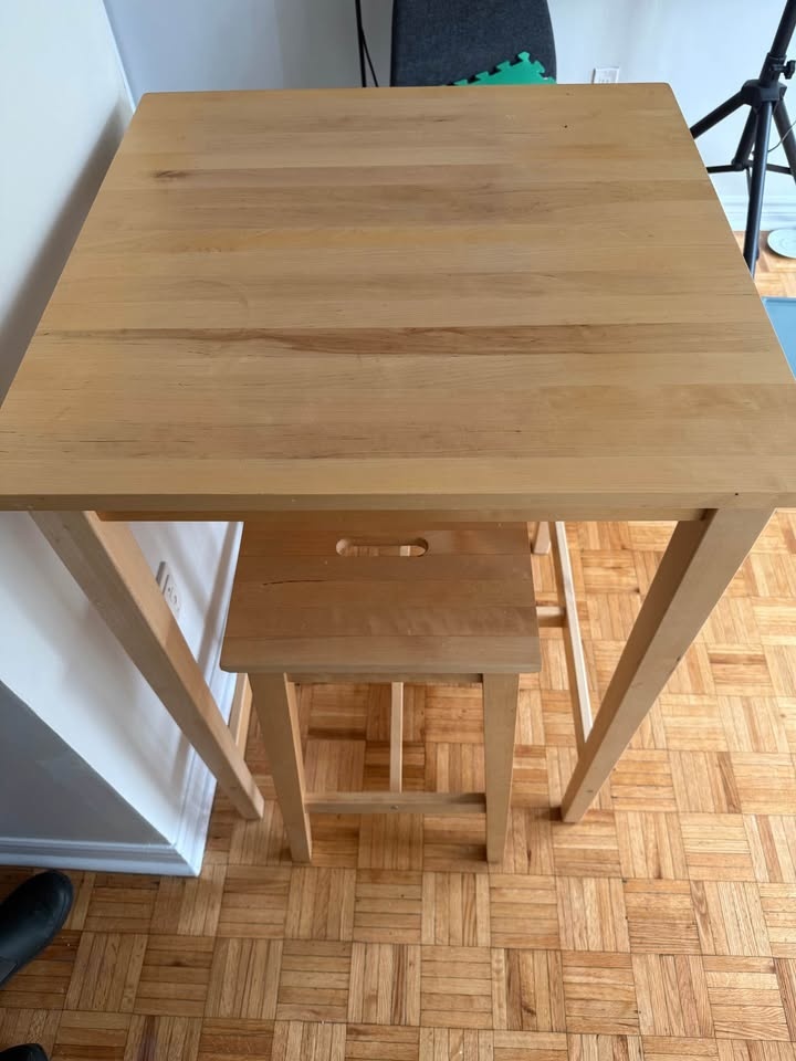 IKEA Bar Table (Ronninge) and 2 Stools - photo 2