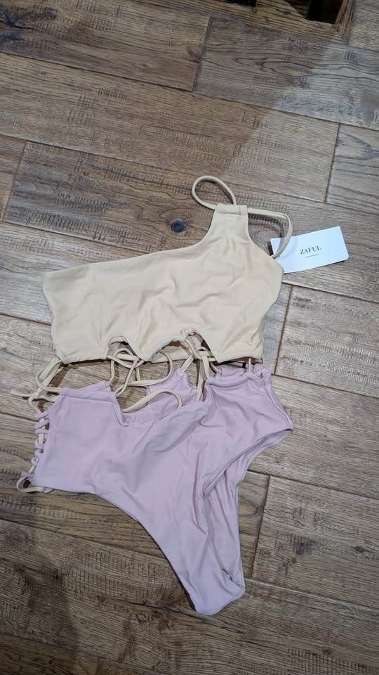 *NEW* (S) ZAFUL Lace-up One Shoulder Swimsuit - photo 2