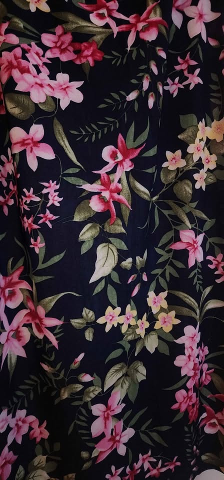 Shein Navy blue floral off the shoulder dress - photo 4