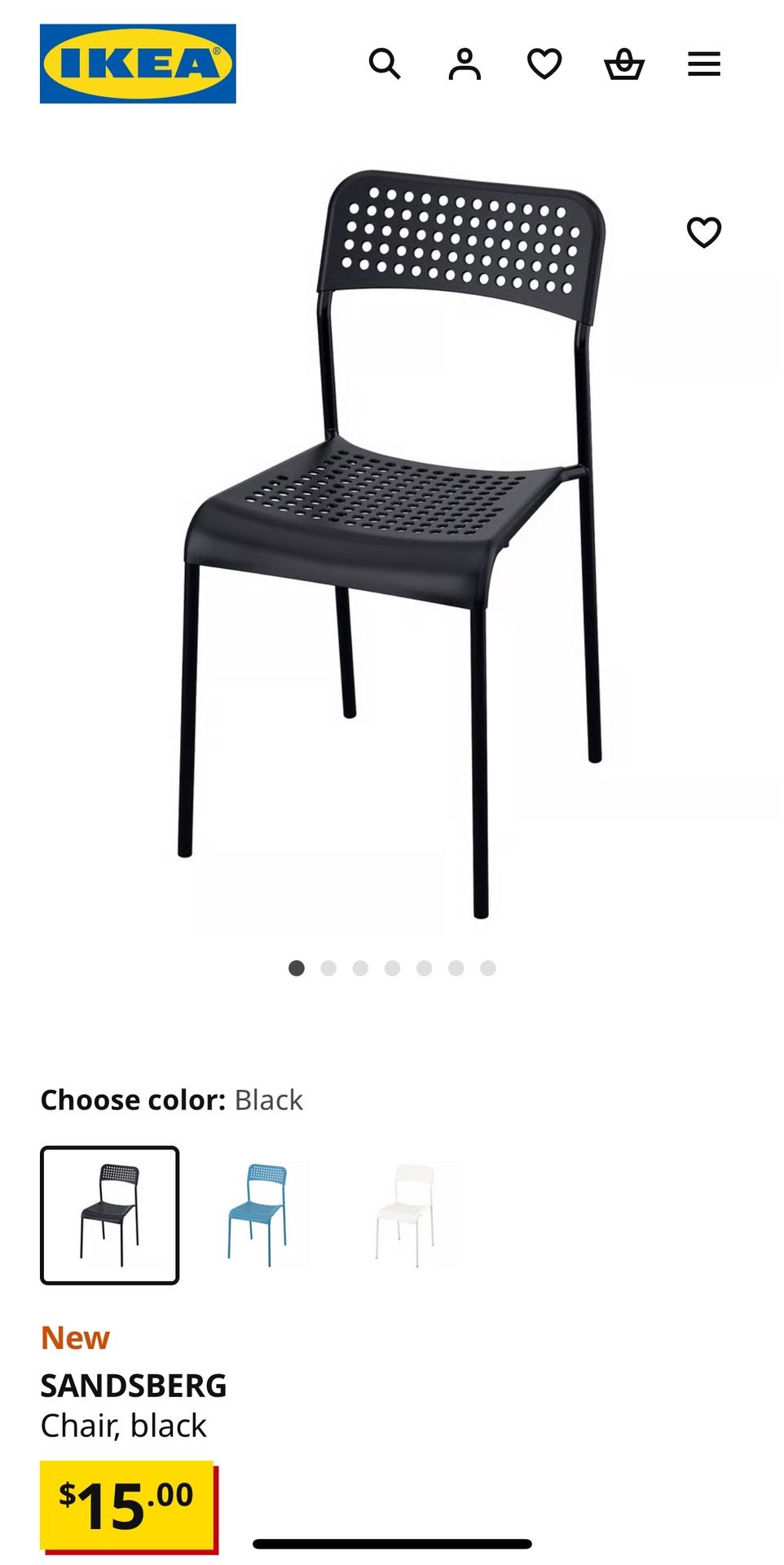 4 Black IKEA Dining Chairs – Stackable & Lightweight - photo 3