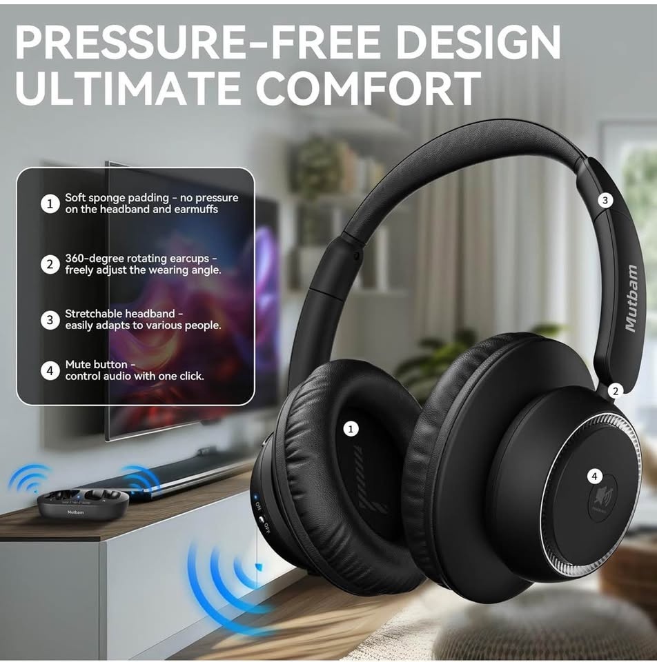 (New) TV Headphones Wireless for Seniors - photo 5
