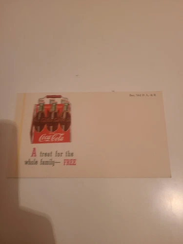 Vintage 1950s Coke FREE 6-pack Coupon Unused - photo 2