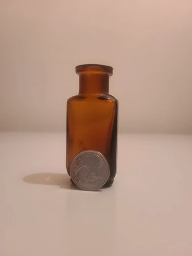 Antique Mini 1900 Pill Bottle With Original Cork