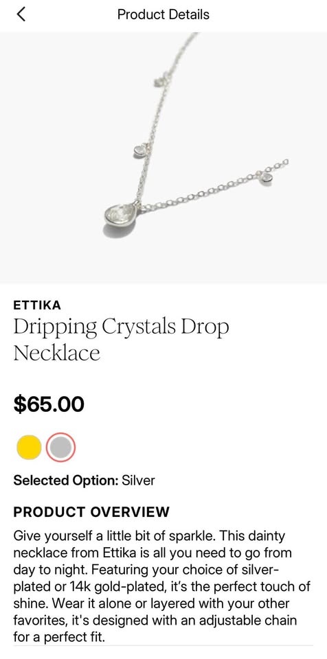 Dripping Crystals Drop Necklace - photo 4