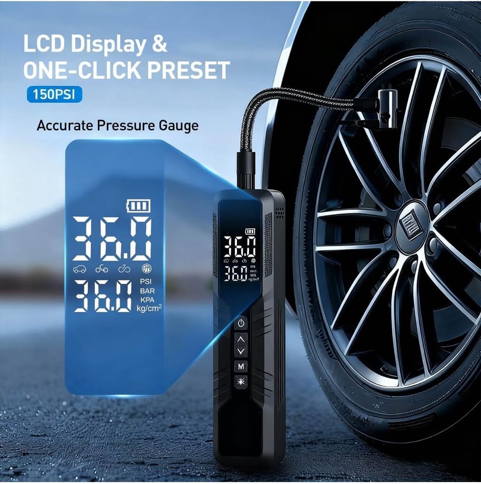 (New) Tire Inflator Portable Air Compressor - 150PSI Cordless - photo 4
