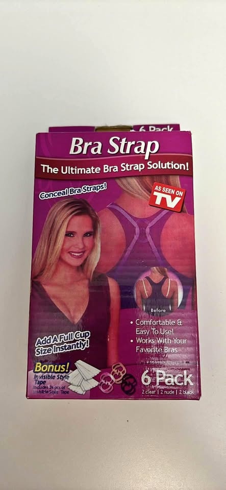 New bra strap solution, 6 pack with 24 invisible tape