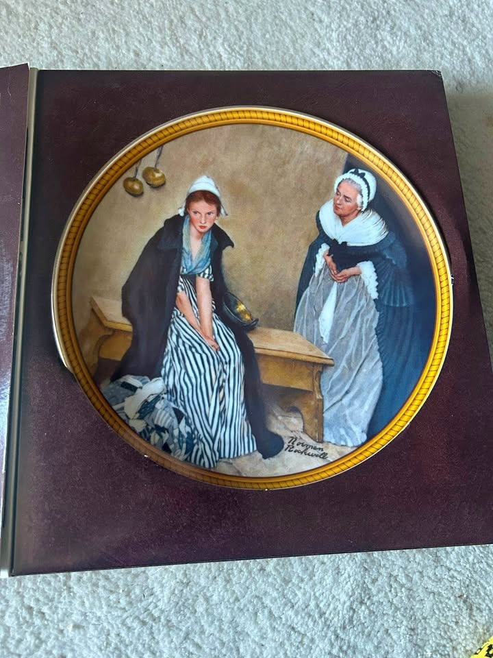 Norman Rockwell words of comfort collectable plate