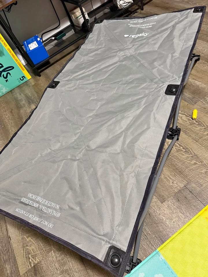 Regalo My Cot Pals Small Single Portable Toddler Bed Gray