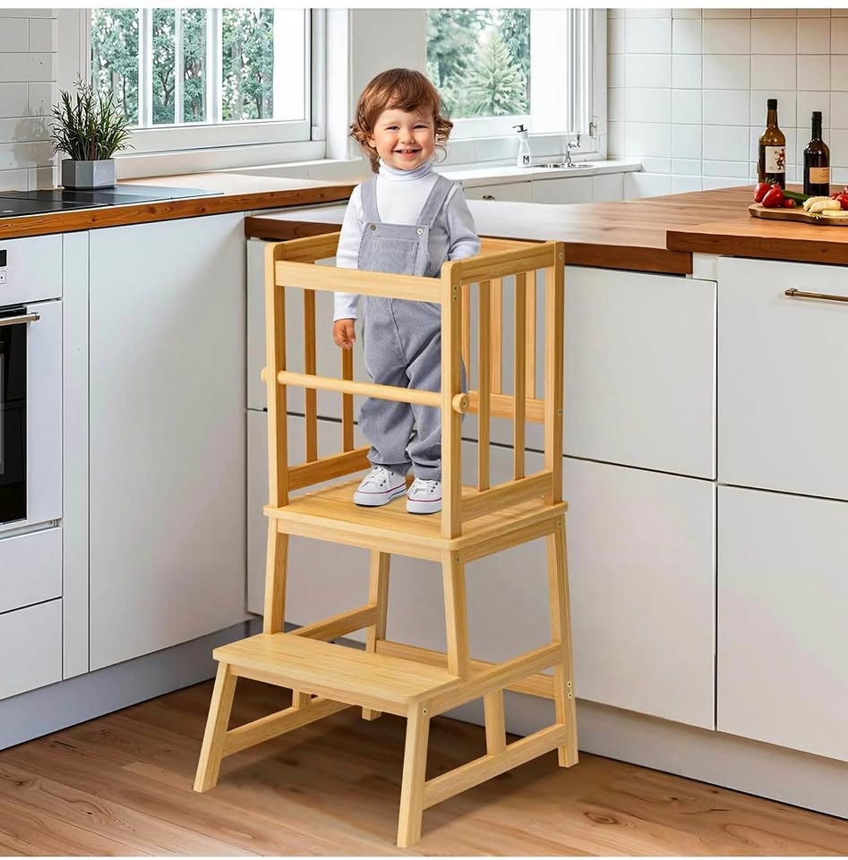 COSYLAND Kitchen Nursery Step Stool for Kids