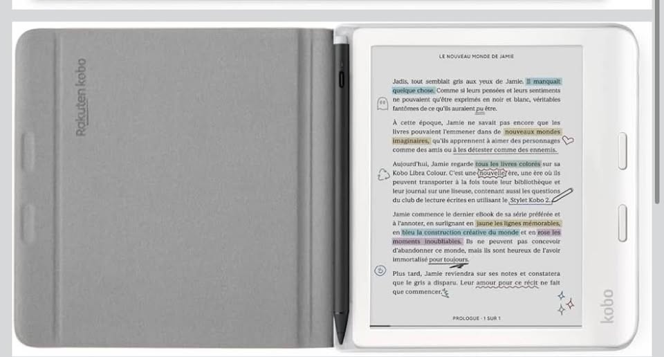 Kobo Libra Colour SleepCover Case | Sand Beige Notebook - photo 2