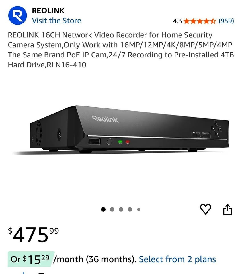 REOLINK 16CH Network Video Recorder