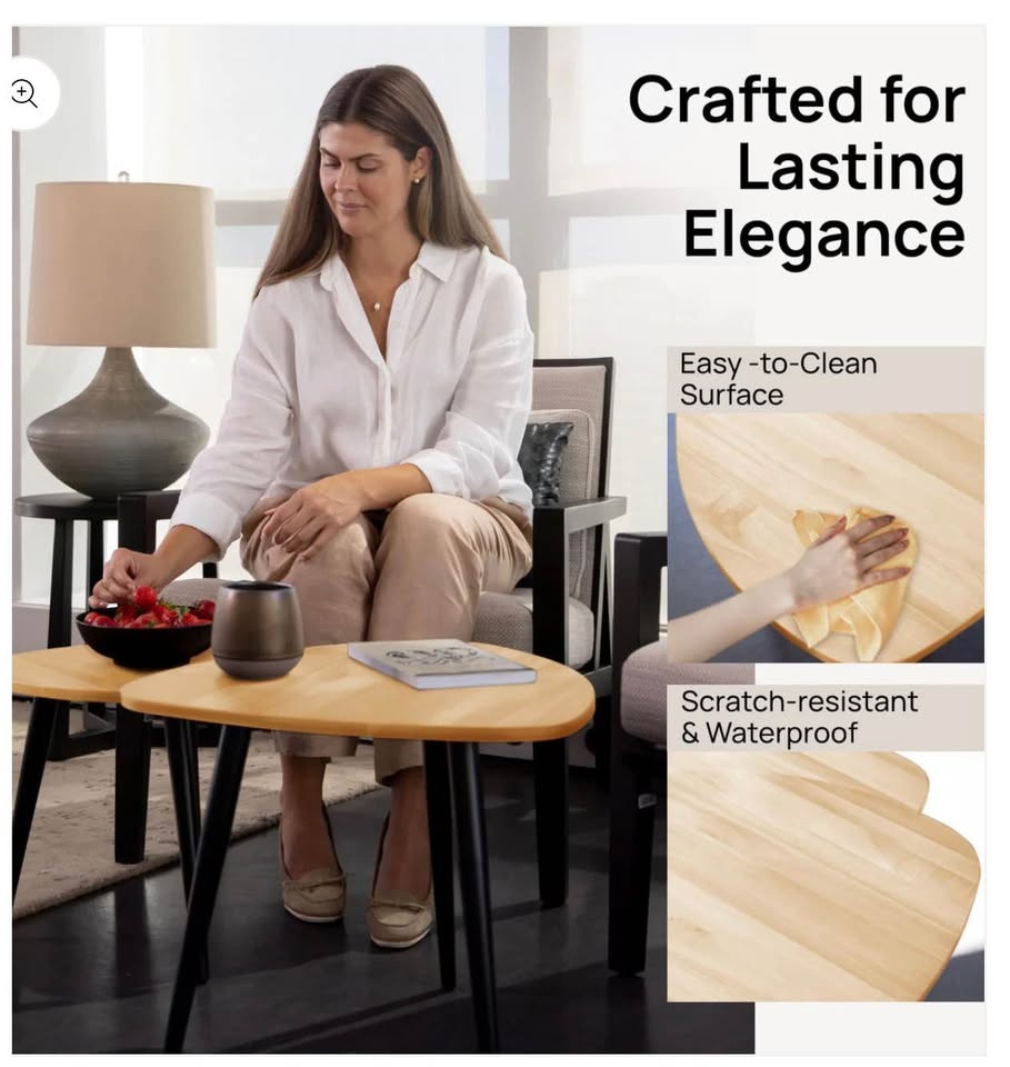 Nesting Coffee Table - Set of 2 End Tables - photo 4