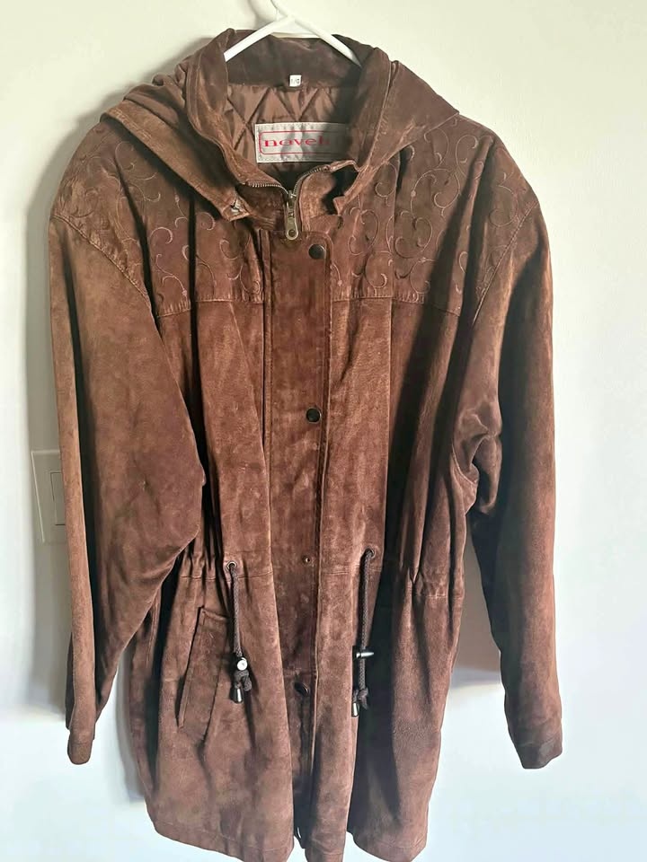Suede ladies coat size L