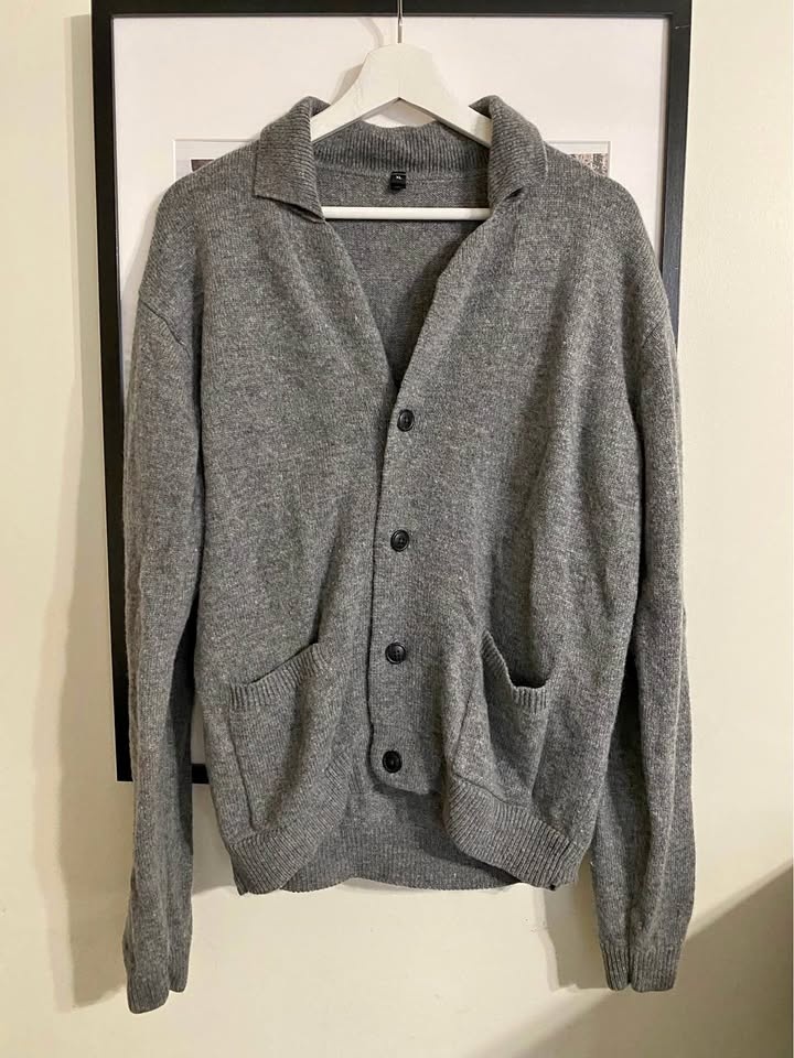Muji Gray Wool Cardigan