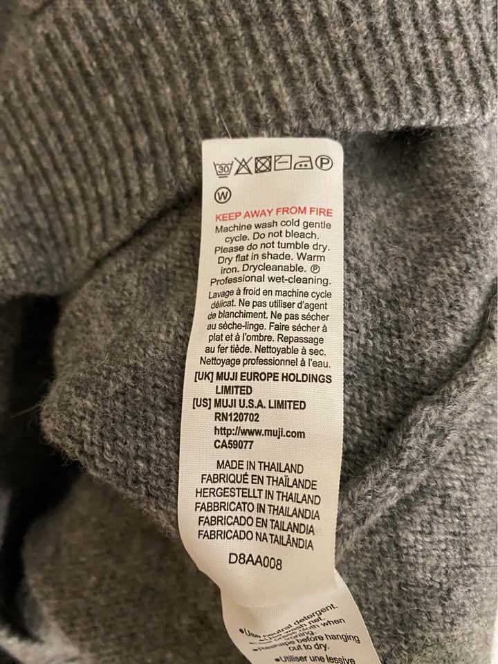 Muji Gray Wool Cardigan - photo 4