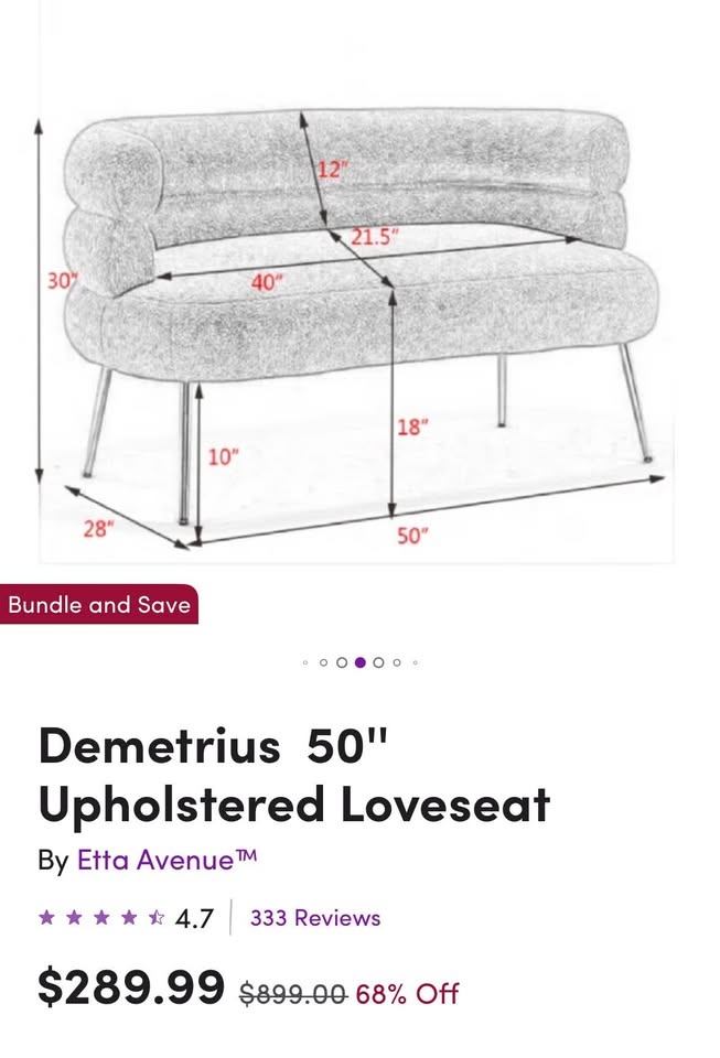 Loveseat burnt orange - photo 2