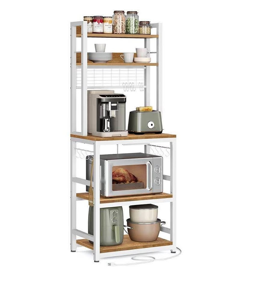 VASAGLE Bakers Rack with Power Outlet (NEW)