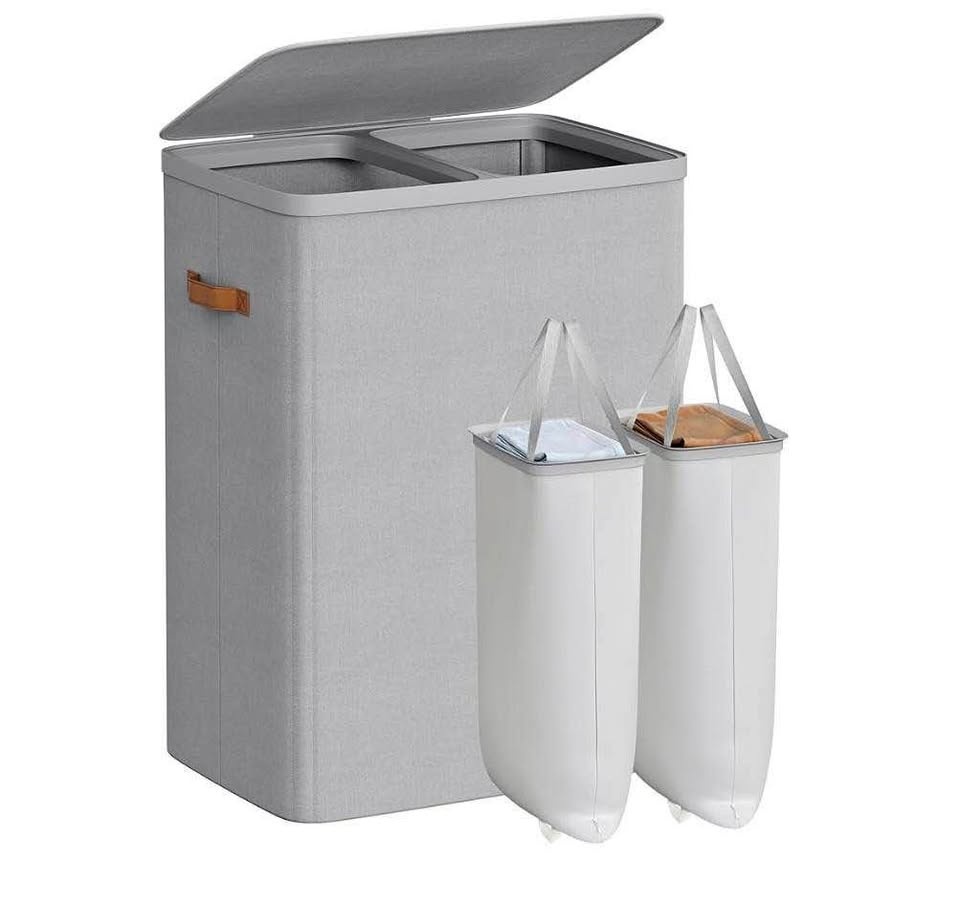 SONGMICS Laundry Basket – 44.9 Gal Dual-Compartment (NEW)