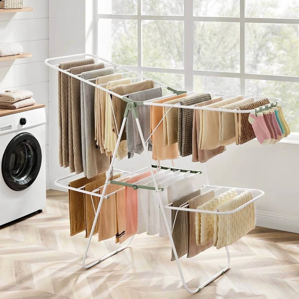 SONGMICS Clothes Drying Rack – Foldable 2-Level (NEW)