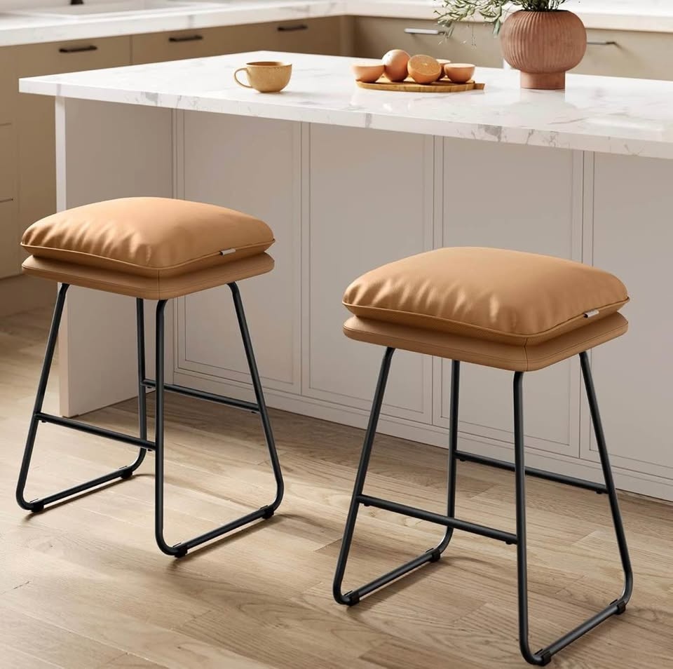 🔥BRAND NEW VASAGLE Bar Stools – Set of 2 | Caramel Brown🔥 - photo 3