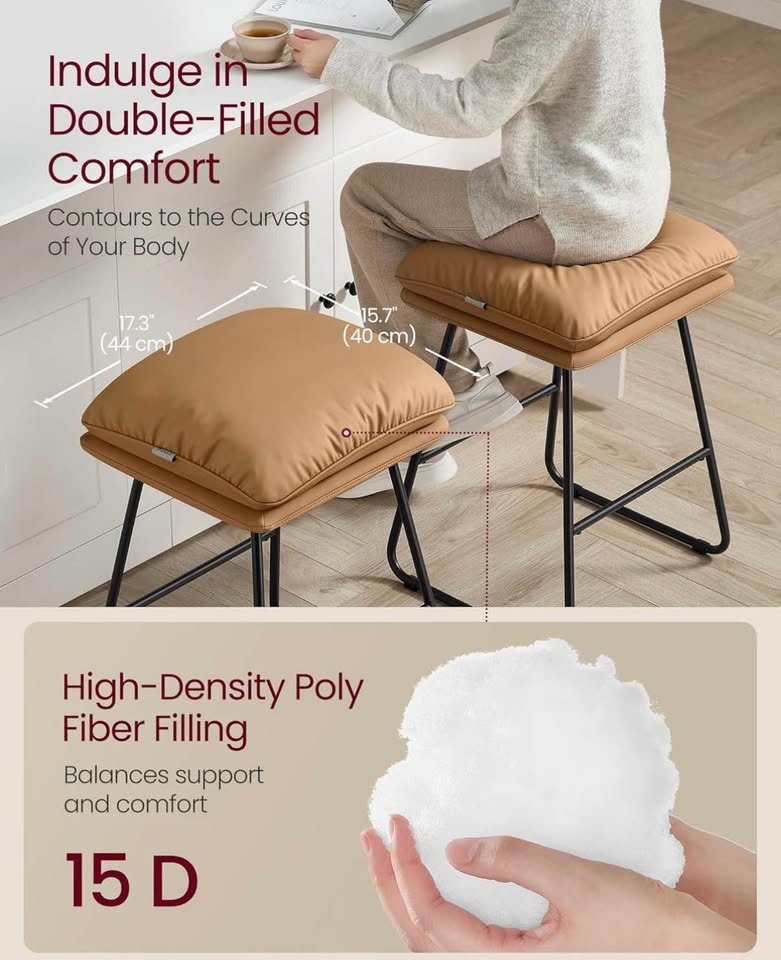 🔥BRAND NEW VASAGLE Bar Stools – Set of 2 | Caramel Brown🔥 - photo 5