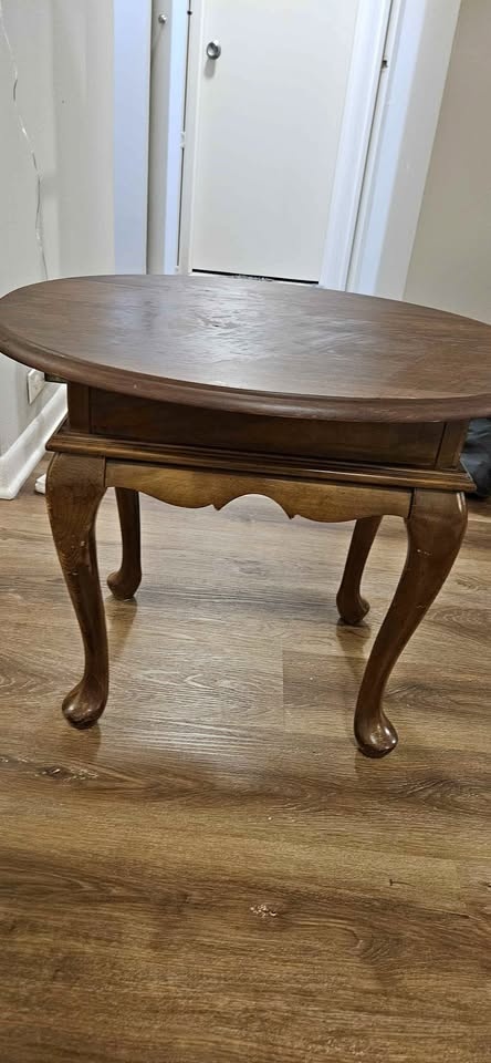 Vintage Oval Wood Table