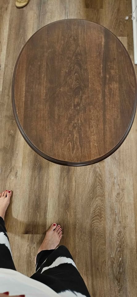 Vintage Oval Wood Table - photo 2