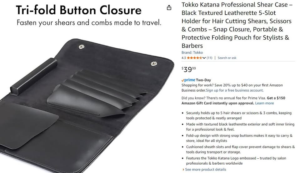 New~Tokko Katana Pouch for Stylists & Barbers - photo 4