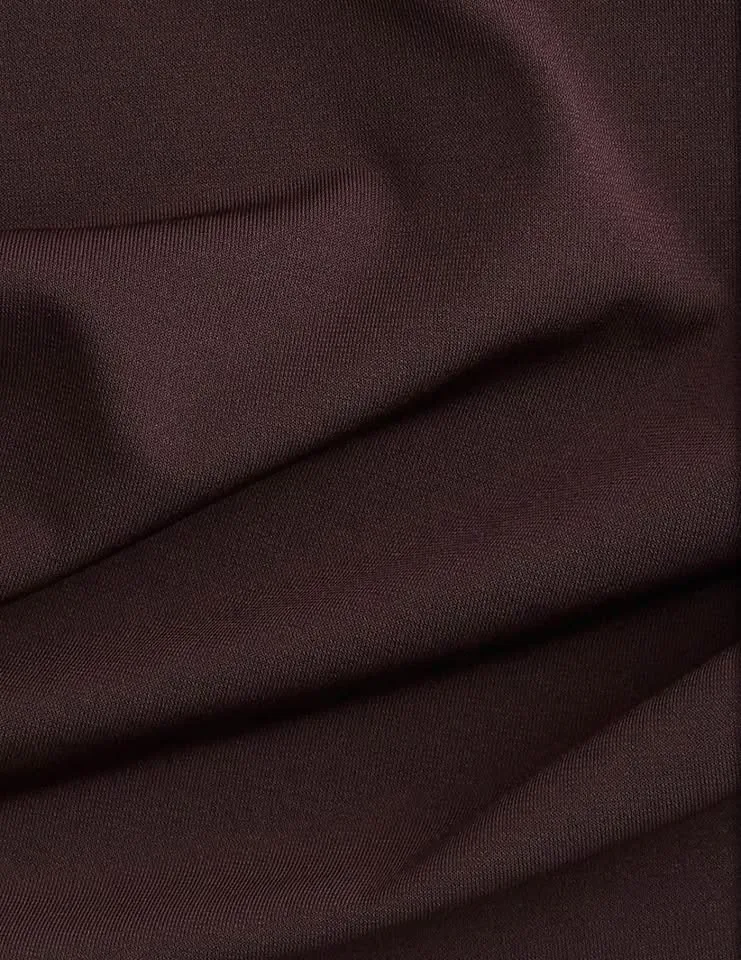 Draped burgundy off the shoulder versatile top image indicator(4)