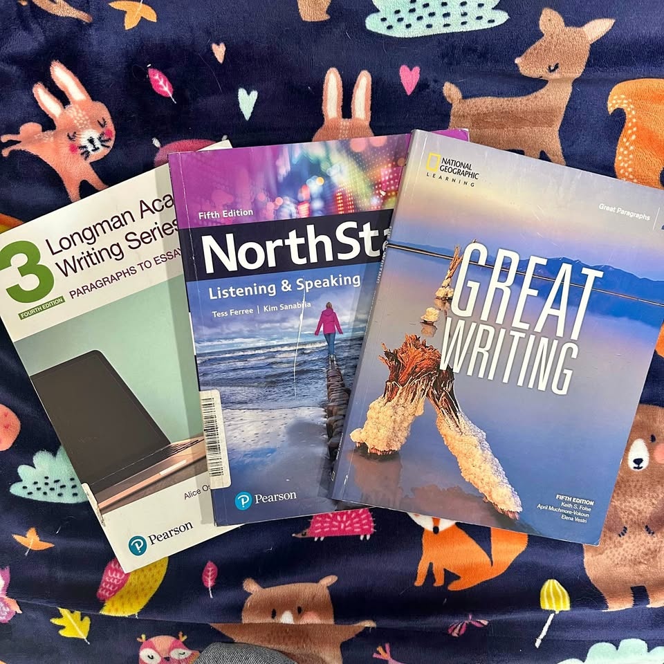 Great Writing 2, North Star 4, Longman Academic 3