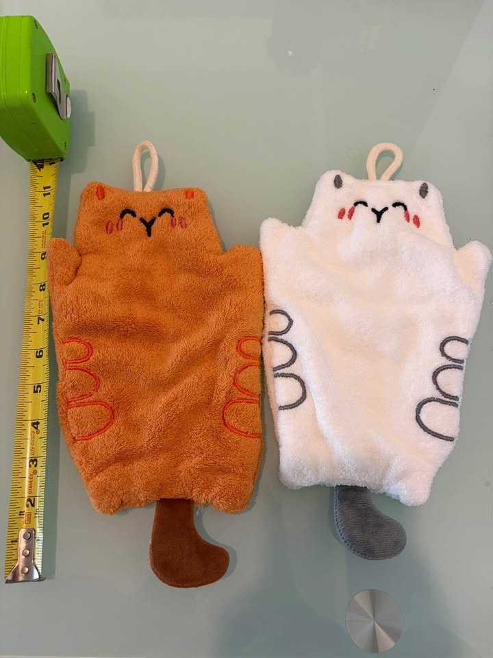 Cute cat hand towels - photo 2