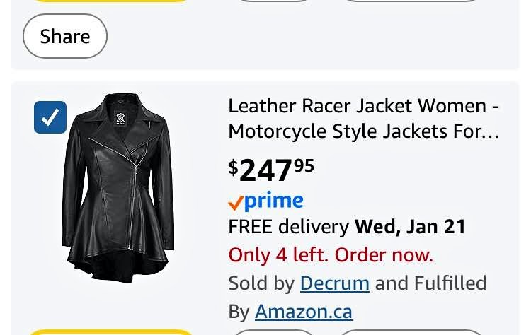 New XL  Trendy Womens Real Leather Jacket