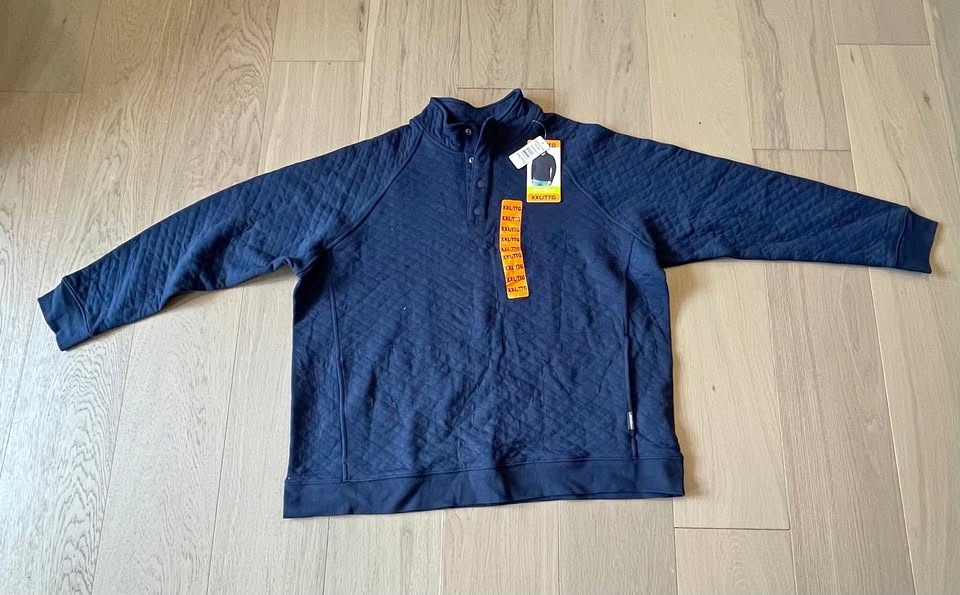 Eddie Bauer Men's Quilted Quarter Snap (Blue, XXL/TTG)