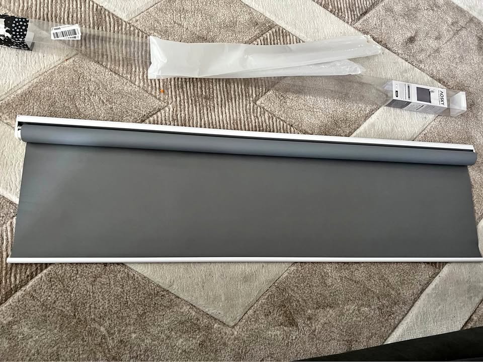 AOSKY Cordless Roller Shade – 55” W x 72” H – Grey – New