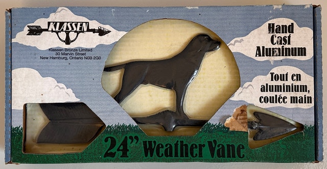 Vintage 24" Aluminum Weather Vane • Dog Design