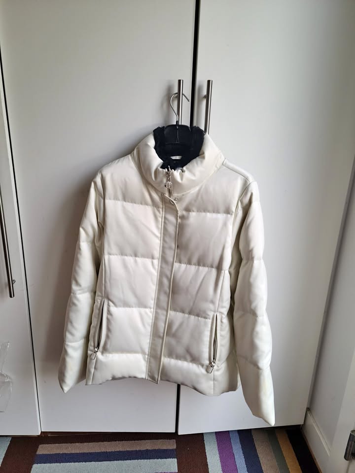 Coach Down Puffer Faux Fur Winter Coat Jacket - Size Large