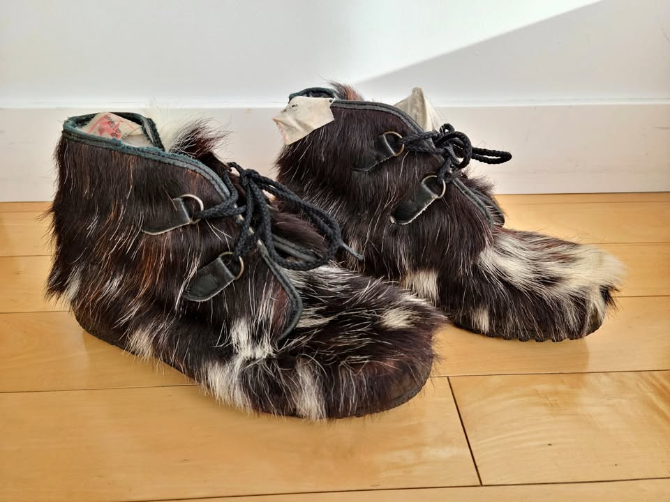 Vintage Mocatem Nap. Gignac Fur Trim Warm Winter Snow Boots