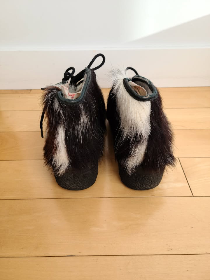 Vintage Mocatem Nap. Gignac Fur Trim Warm Winter Snow Boots - photo 3