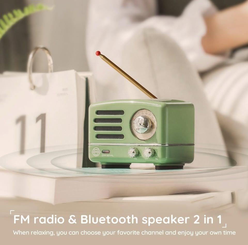 Muzen Portable Bluetooth Speaker, Premium OTR Metal Radio - photo 2