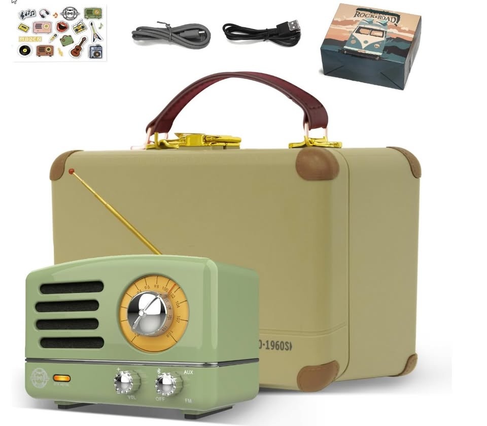 Muzen Portable Bluetooth Speaker, Premium OTR Metal Radio - photo 3