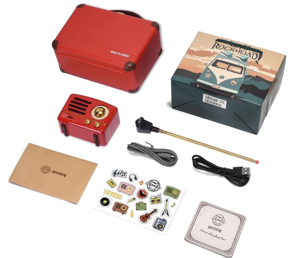 Muzen Portable Bluetooth Speaker - Red - photo 5